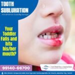 tooth subluxation in children causing loose front tooth after fall